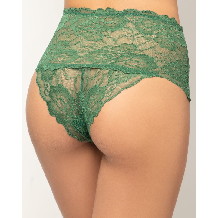 Ψηλόμεσο Δαντελένιο Bikini - Πράσινο