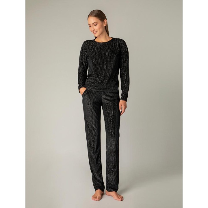 Φόρμα - Πυτζάμα Βελούδο - Μαύρο