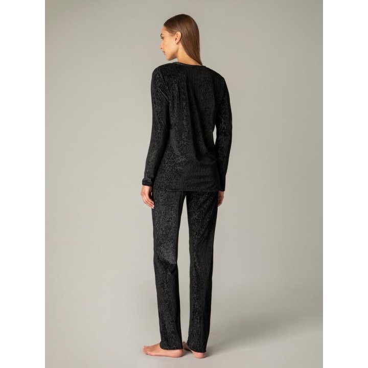 Φόρμα - Πυτζάμα Βελούδο - Μαύρο