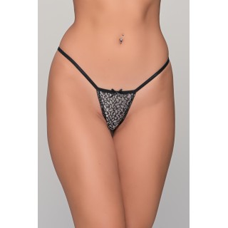 Δαντελένιο Mini Micro G-string - Ασημί