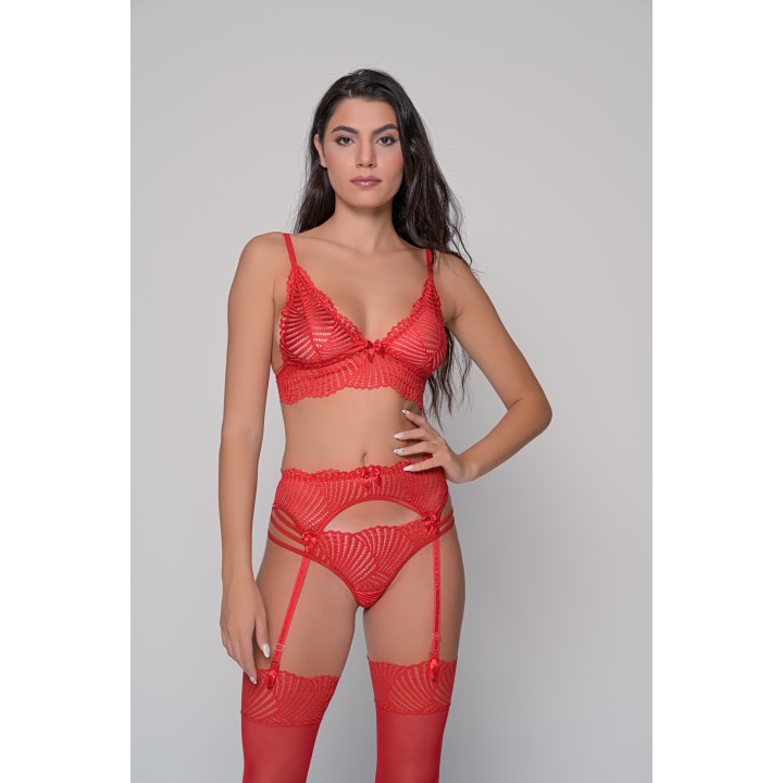 Δαντελένιο Bralette - Κόκκινο