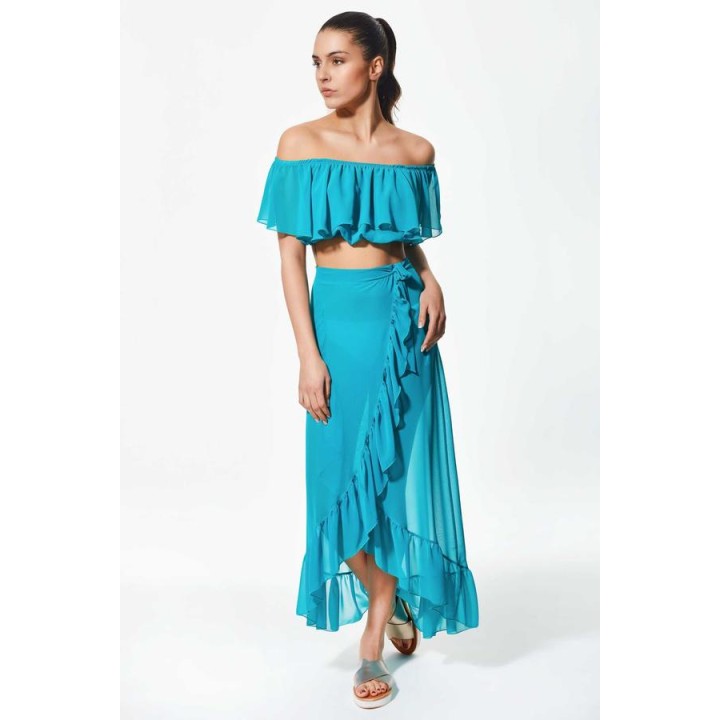 Crop Top Μουσελίνα - Βεραμάν