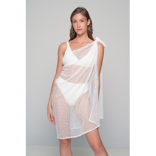 Διχτυωτό Παρεό με Παγέτες - Μαύρο