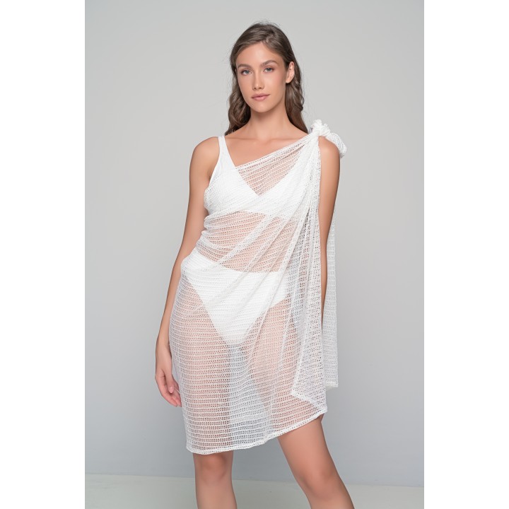 Διχτυωτό Παρεό με Παγέτες - Μαύρο