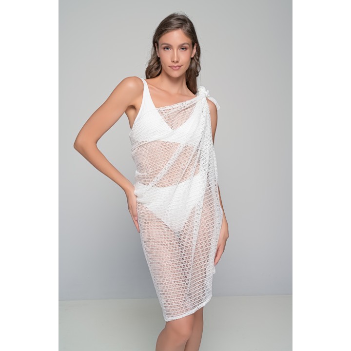 Διχτυωτό Παρεό με Παγέτες - Μαύρο