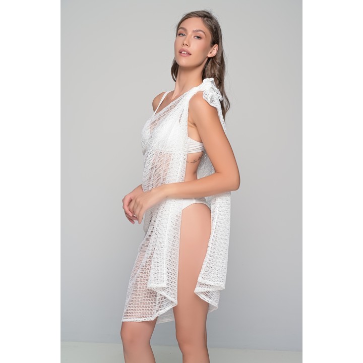 Διχτυωτό Παρεό με Παγέτες - Μαύρο