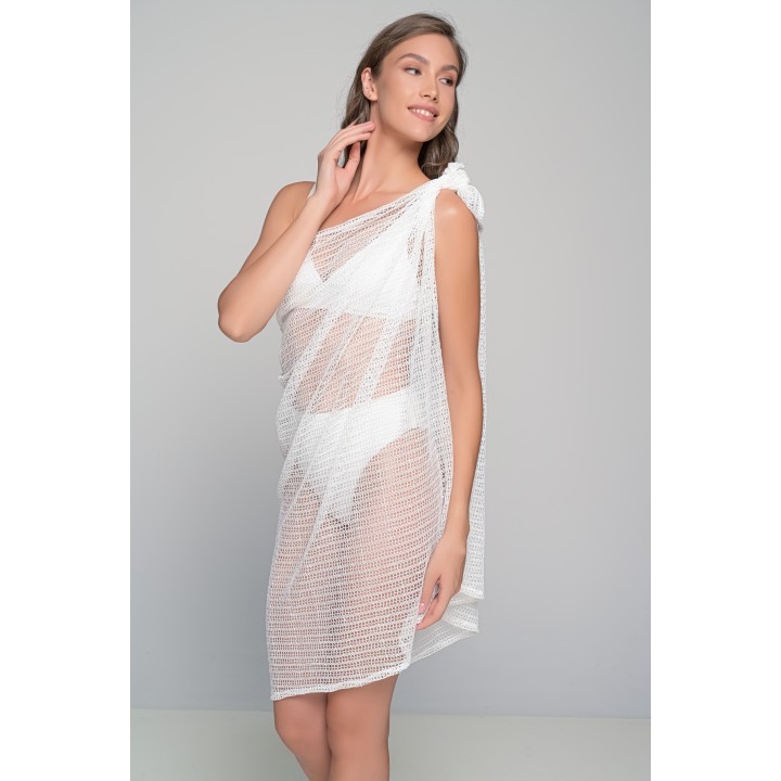 Διχτυωτό Παρεό με Παγέτες - Μαύρο