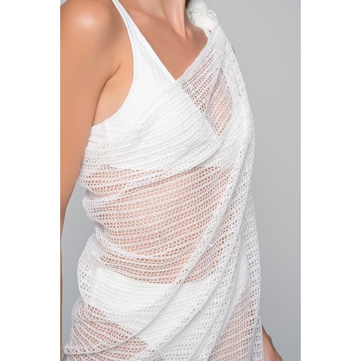 Διχτυωτό Παρεό με Παγέτες - Μαύρο