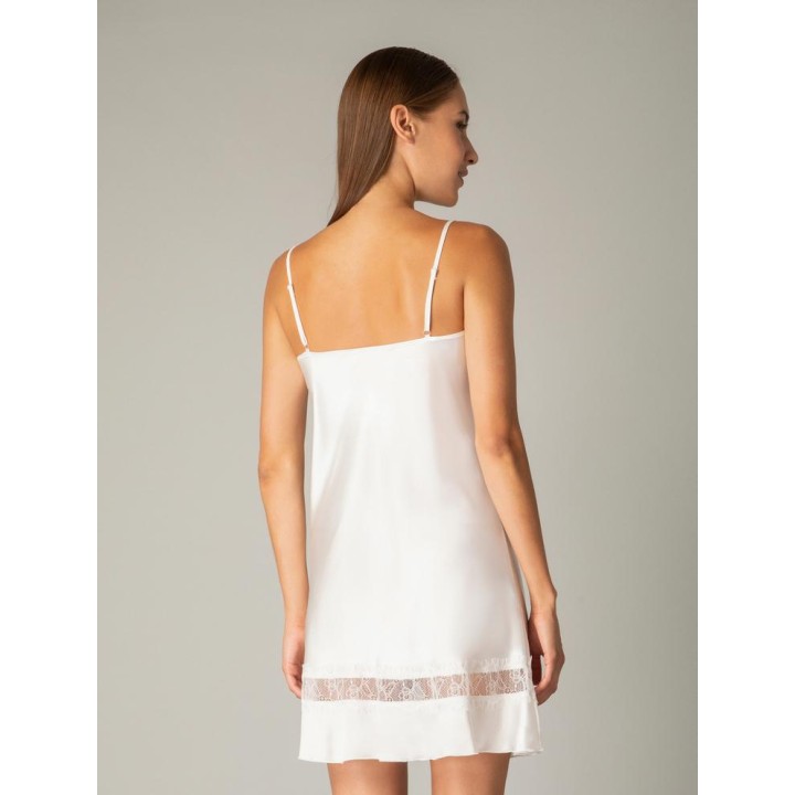 Νυφικό Σατέν Νυχτικό με String – Ιβουάρ