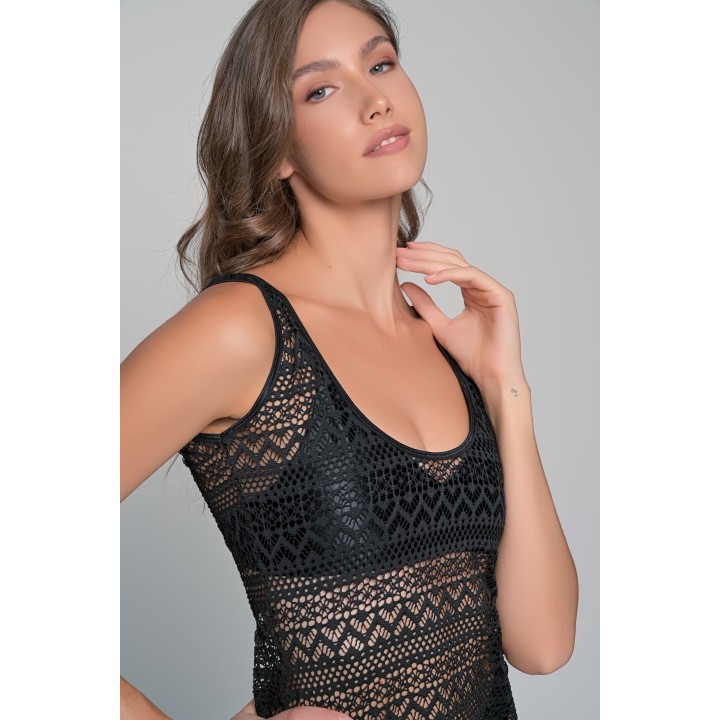 Πλεκτό Φόρεμα Παραλίας - Μαύρο