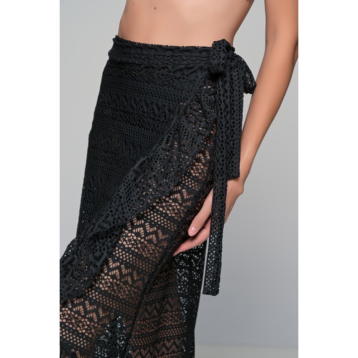 Πλεκτή Φούστα Παρεό - Μαύρο
