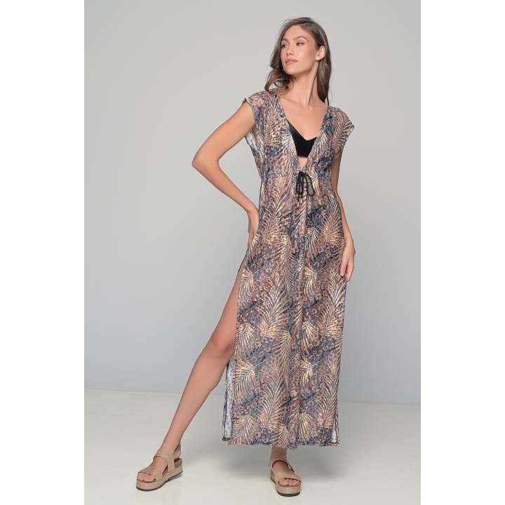 Μακριά Τουνίκ Πλεκτή - Τιγρέ