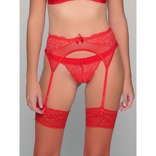 Ζαρτιέρα Τούλι & Δαντέλα - Κόκκινο