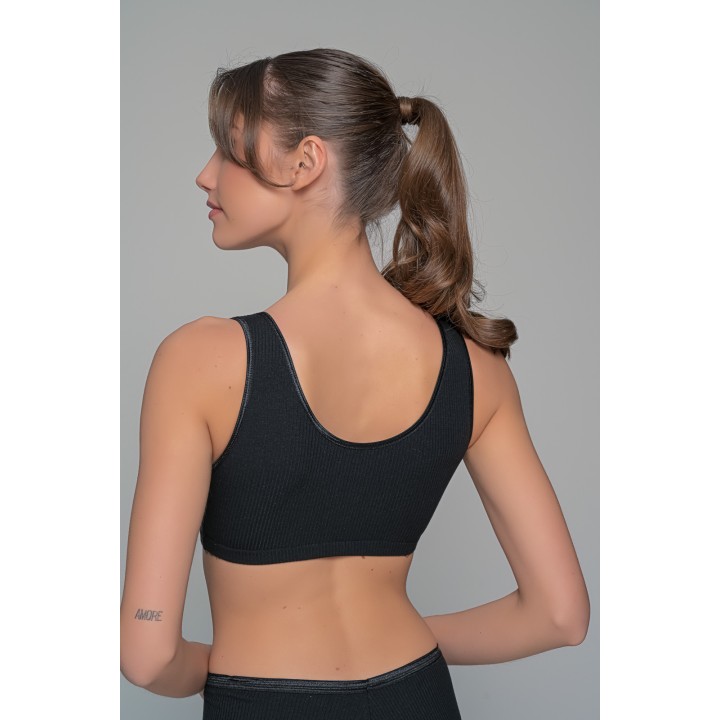 Γυναικείο Σετ Εσωρούχων Ύφασμα Rib - Φούξια