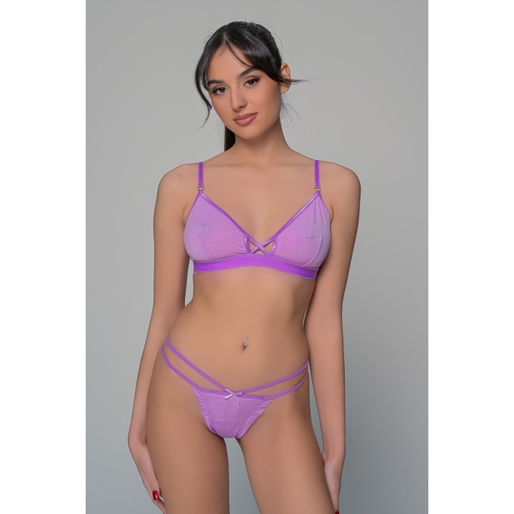 Σατέν Lingerie Top - Μαύρο