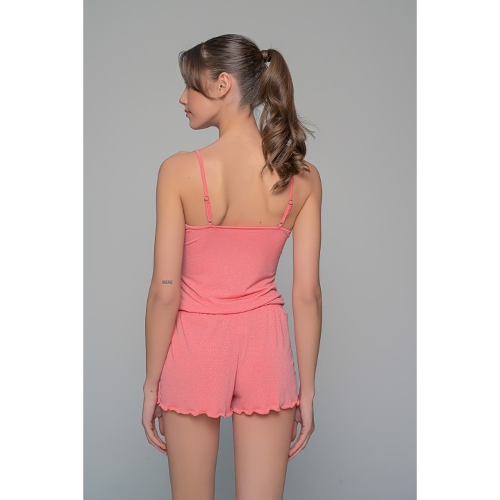 Σετ Τιραντάκι με Σορτς Ιριδίζουσα Λύκρα - Aqua