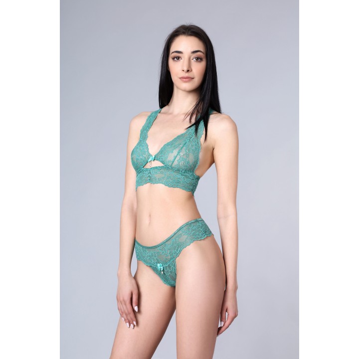 Δαντελένιο Bralette - Μέντα