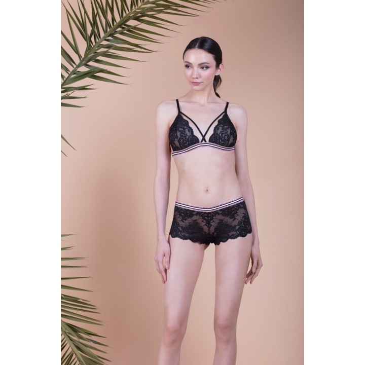 Bralette Δαντέλα - Μαύρο