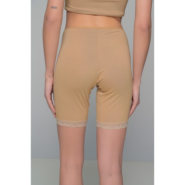 Σατέν Lingerie Top με Δαντέλα - Ιβουάρ