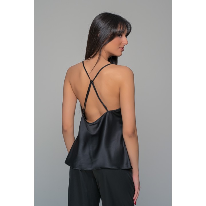 Νυφική Σατεν Πιτζάμα Τιραντάκι - Ιβουάρ