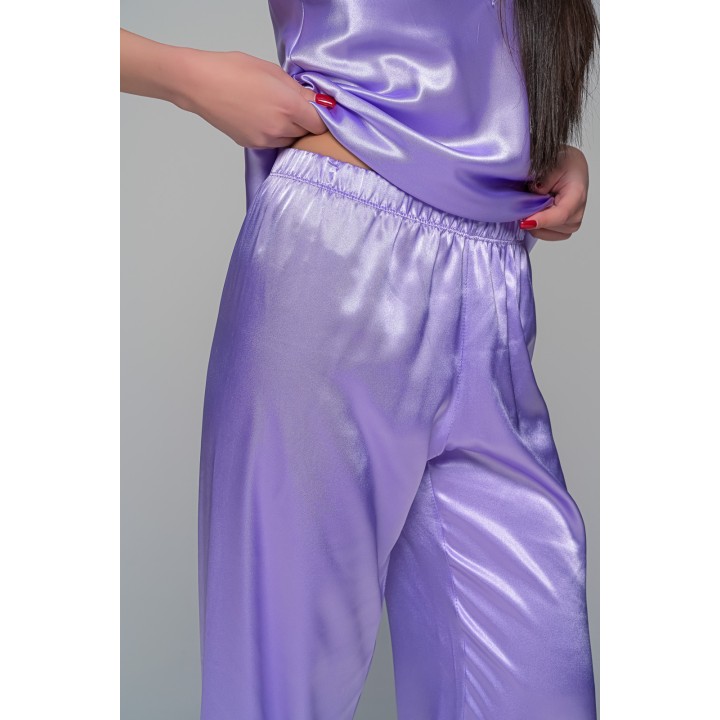 Σατέν Πιτζάμα Τιραντάκι - Λιλά