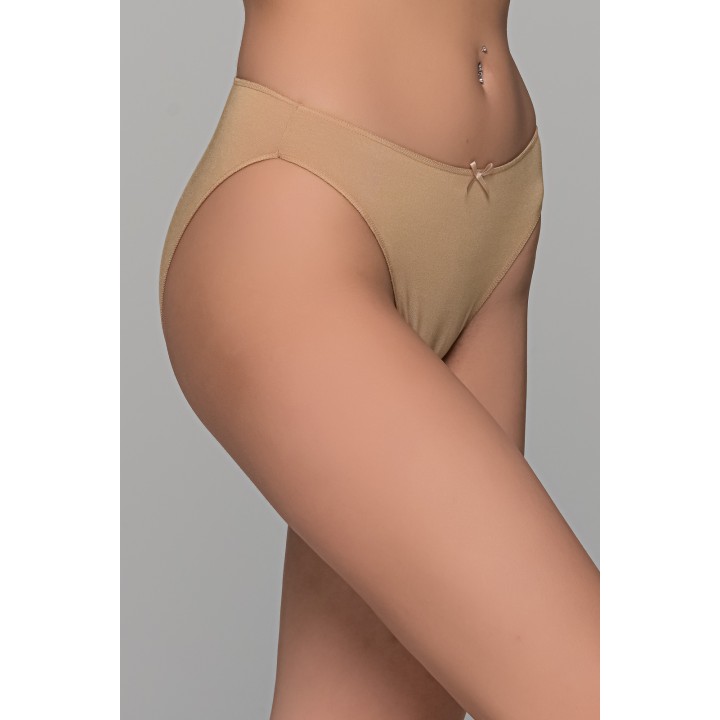 High Leg Σλιπ Bikini Bamboo - Μπεζ