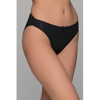 High Leg Σλιπ Bikini Bamboo - Μαύρο