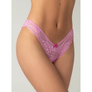 V-cut Brazilian Σλιπ Δαντέλα - Rose pink