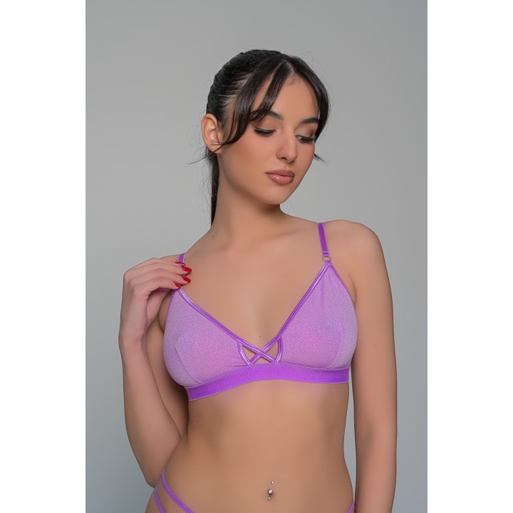 Bralette Λύκρα - Λιλά