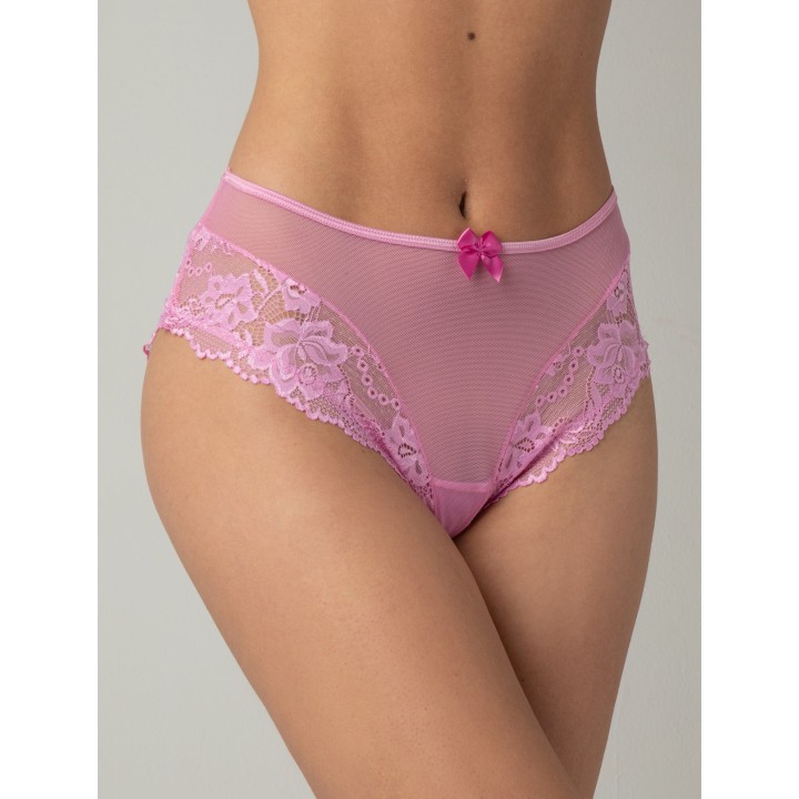 Σλιπ Μπικίνι Δαντέλα και Τούλι – Rose Pink