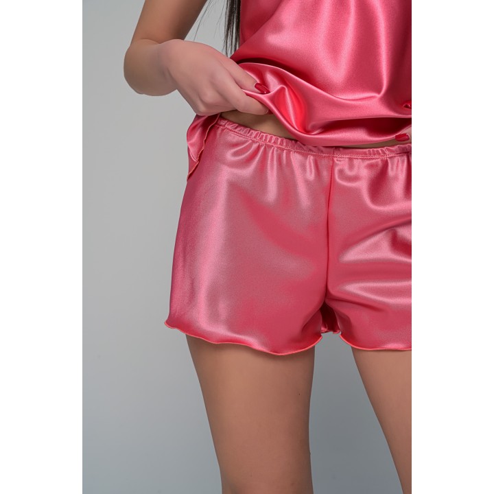 Babydoll με Σορτς Σατεν - Καρπουζί
