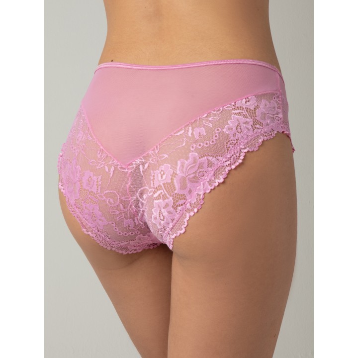 Σλιπ Μπικίνι Δαντέλα και Τούλι – Rose Pink