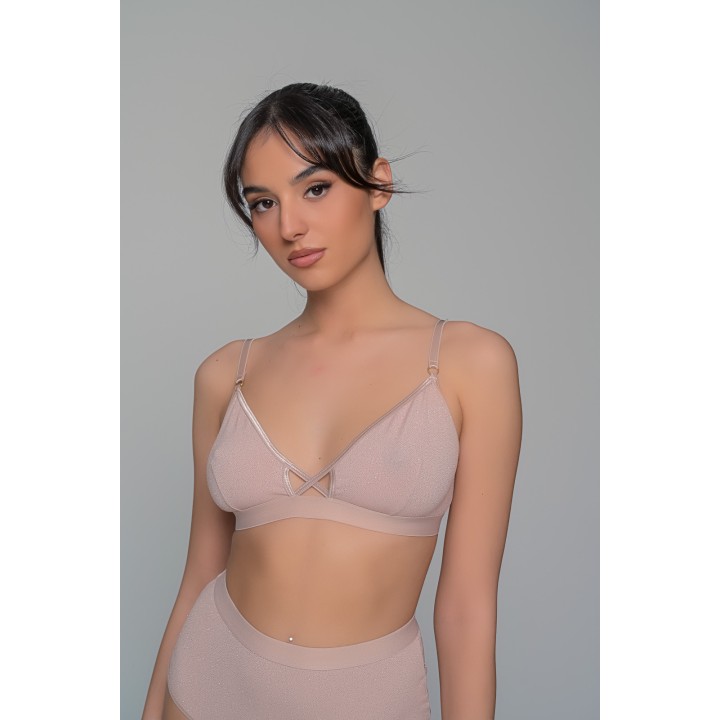 Bralette Λύκρα - Μπεζ