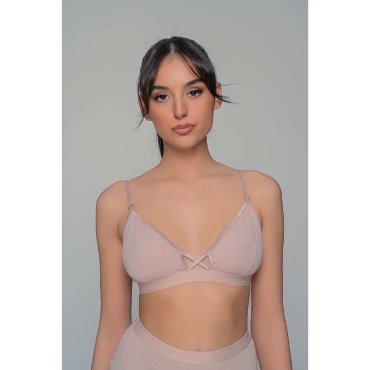 Bralette Λύκρα - Μπεζ