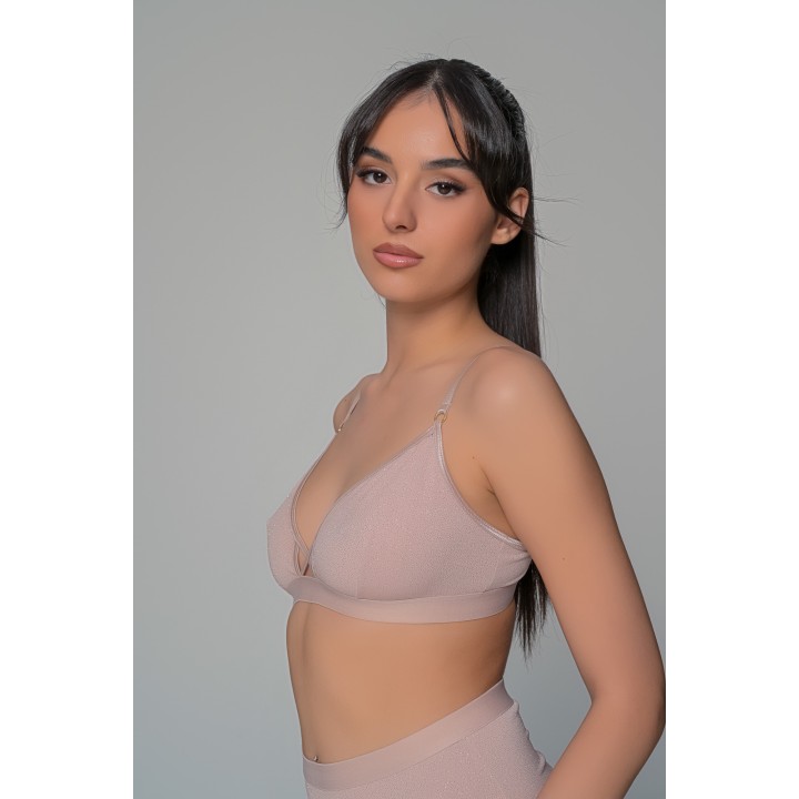 Bralette Λύκρα - Μπεζ