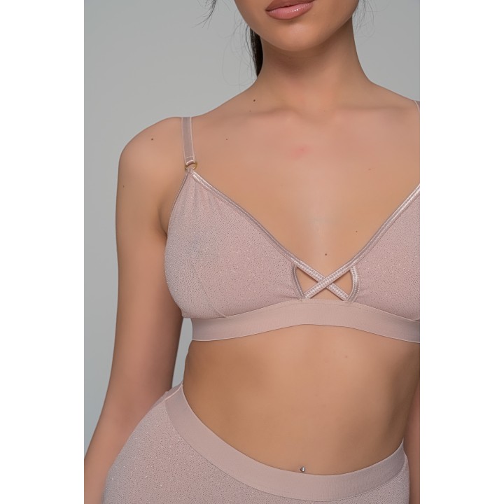 Bralette Λύκρα - Μπεζ