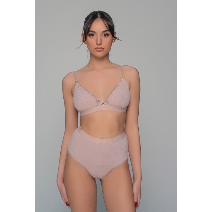Bralette Λύκρα - Μπεζ