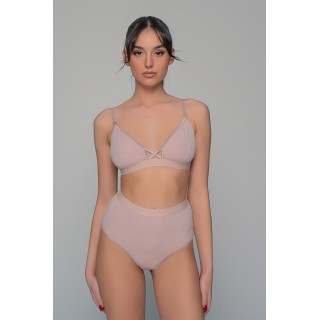 Σετ Εσωρούχων Λύκρα - Μπεζ