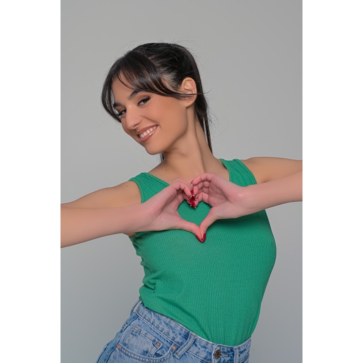 Φανελάκι με Φαρδιά Τιράντα - Πράσινο