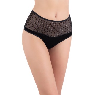 Ψηλόμεσο Βελούδινο String - Μαύρο