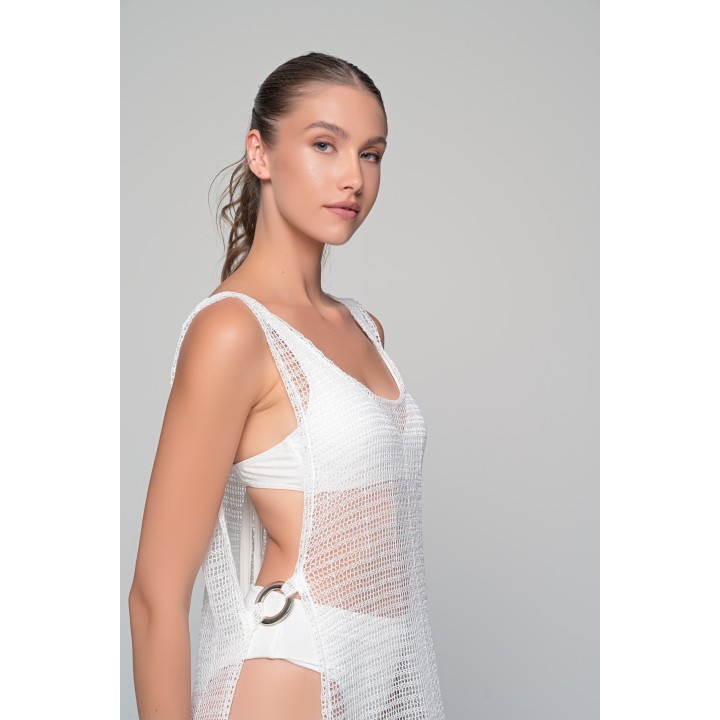 Διάφανο Cover-up Παραλίας - Λευκό