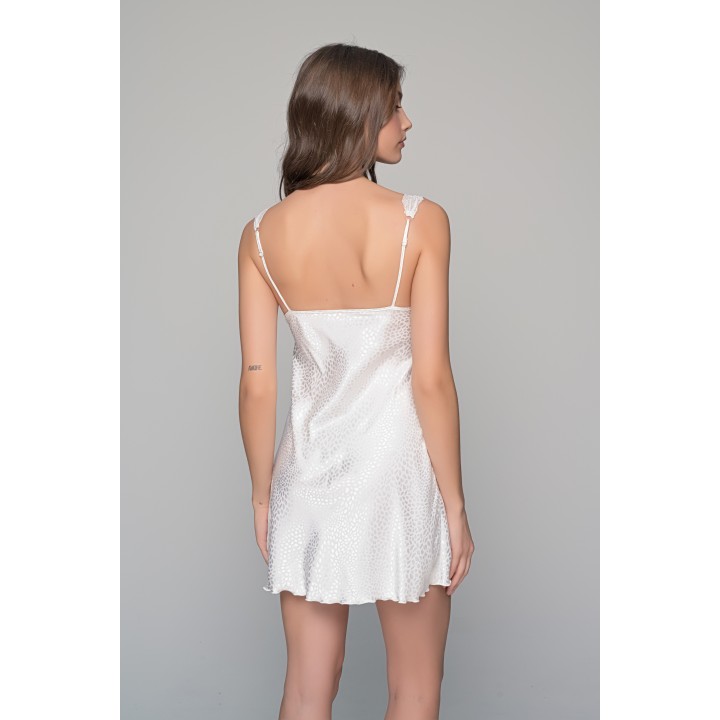 Νυφικό Σατέν Νυχτικό με String - Ιβουάρ