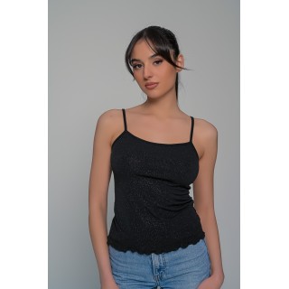 Τοπ Τιραντάκι Ιριδίζουσα Λύκρα - Μαύρο