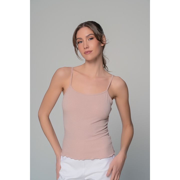 Τοπ Τιραντάκι Ιριδίζουσα Λύκρα - Μπεζ