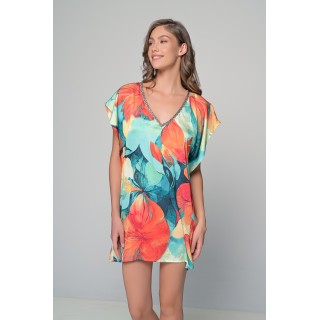 Σατέν Καφτάνι - Φλοράλ