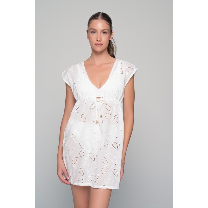 Καφτάνι Βαμβακερό Κιπούρ - Λευκό