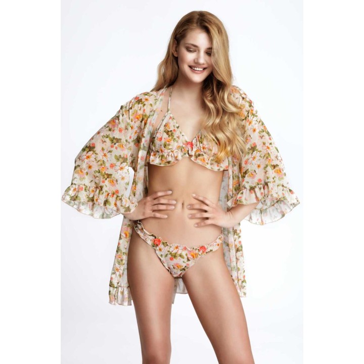 Ρομαντική Διάφανη Ρόμπα - Φλοράλ