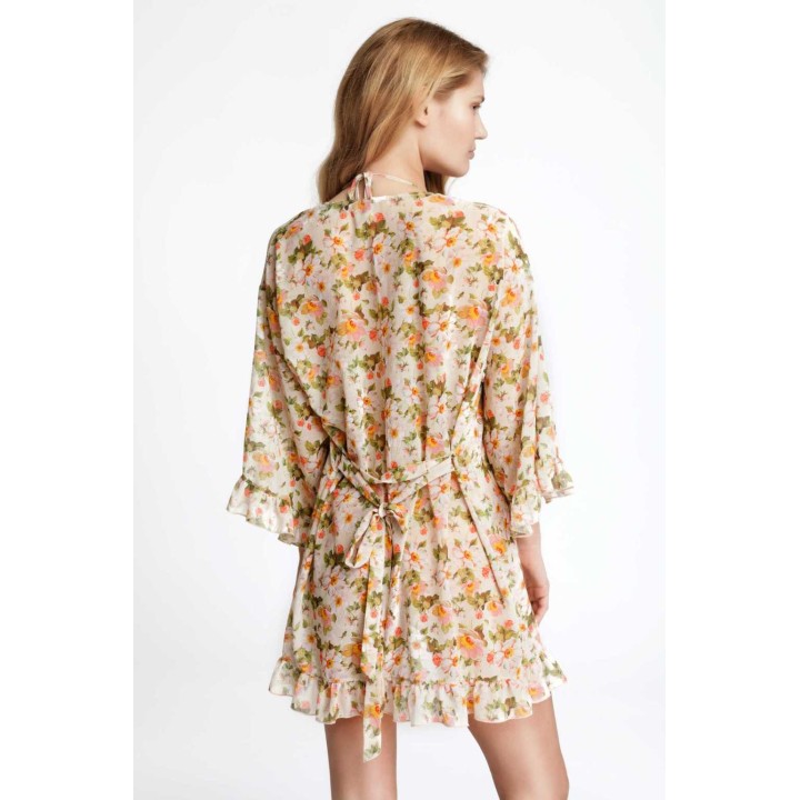 Ρομαντική Διάφανη Ρόμπα - Φλοράλ
