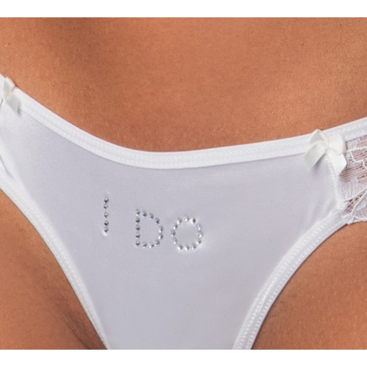 Nυφικό Brazil Δαντέλα με Στάμπα "I DO" - Λευκό